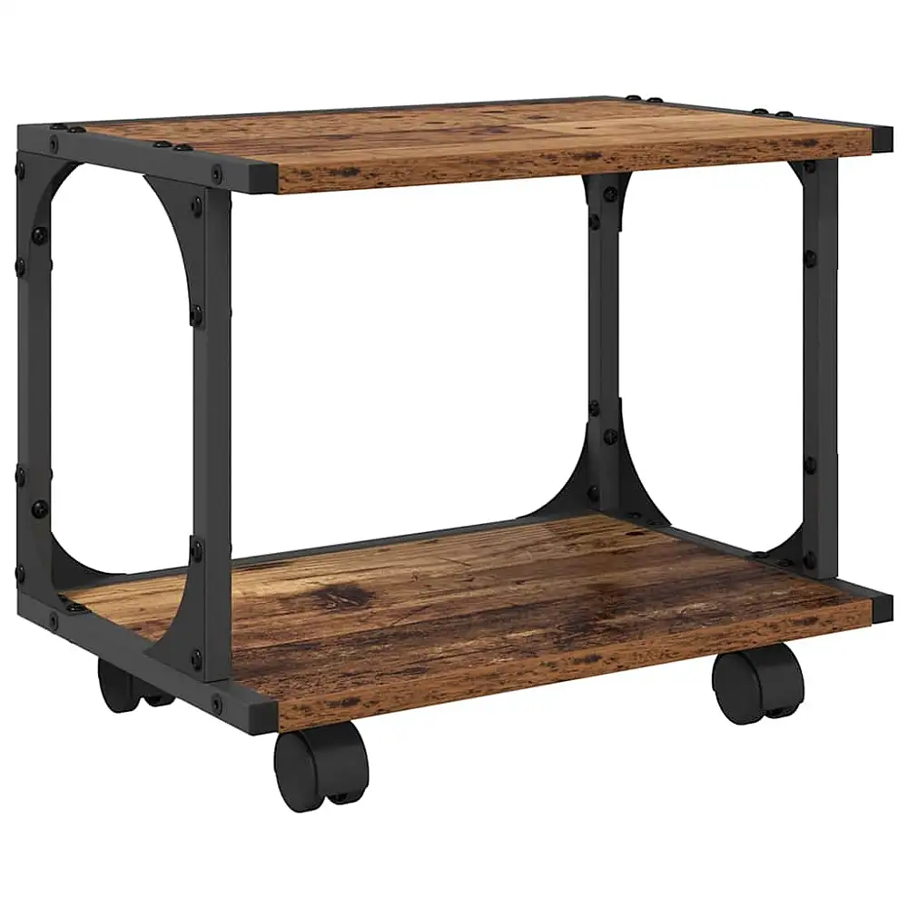 vidaXL Σταντ Εκτυπωτή Βιομηχανικός Σχεδιασμός 41 x 28 x 33.5 cm Ξύλο "Old Wood" 882989