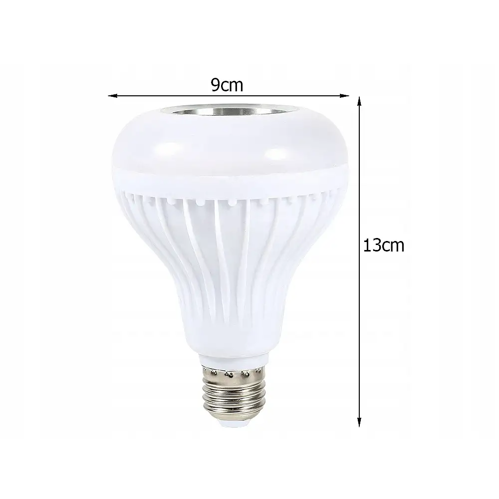 Verk Group Λαμπτήρας Ηχείο LED Χρώματος E27 με Bluetooth και Τηλεχειριστήριο 5907451336670