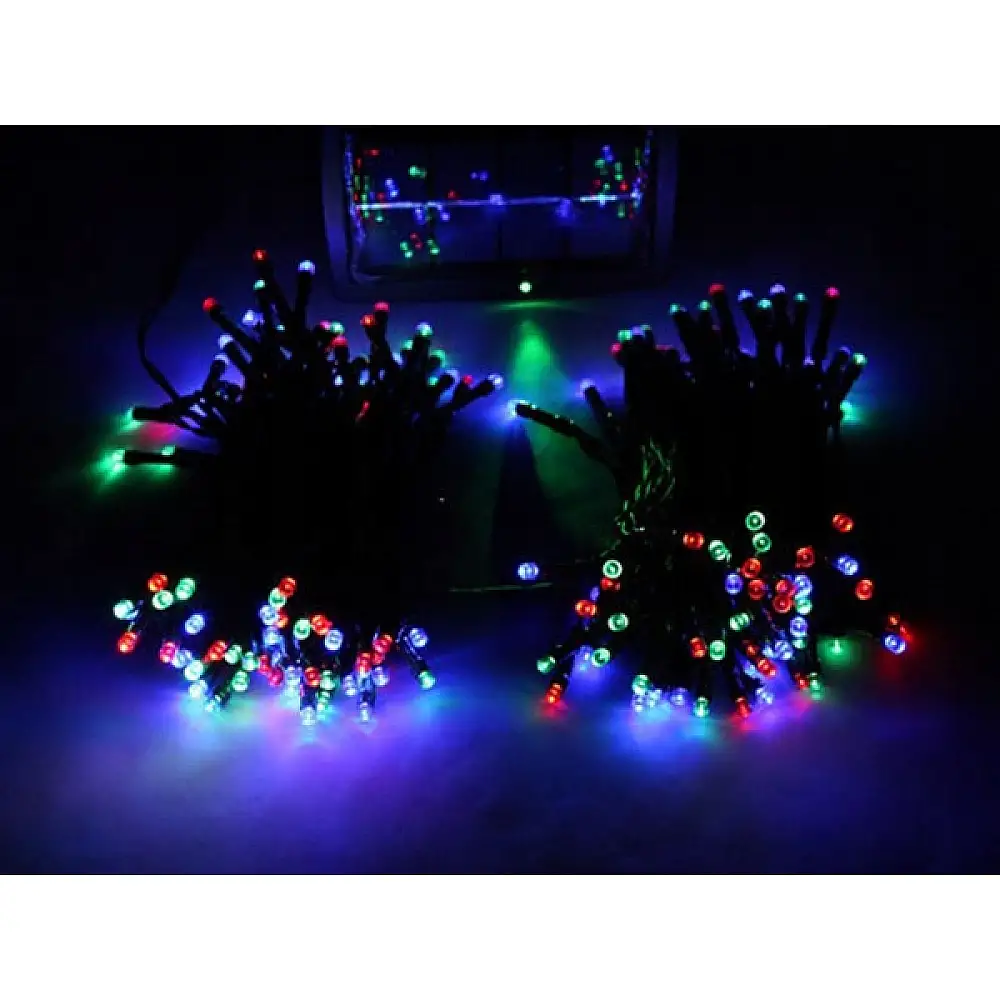 Verk Group Πολύχρωμα LED Φώτα Χριστουγεννιάτικου Δέντρου 200 LED με 8 Προγράμματα 5907451366769