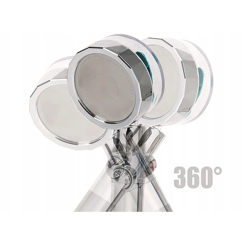 Verk Group Κεφαλή Ντους με Τουρμπίνα, Αντικαταστάσιμο Φίλτρο και Ανεμιστήρα 5907451351192