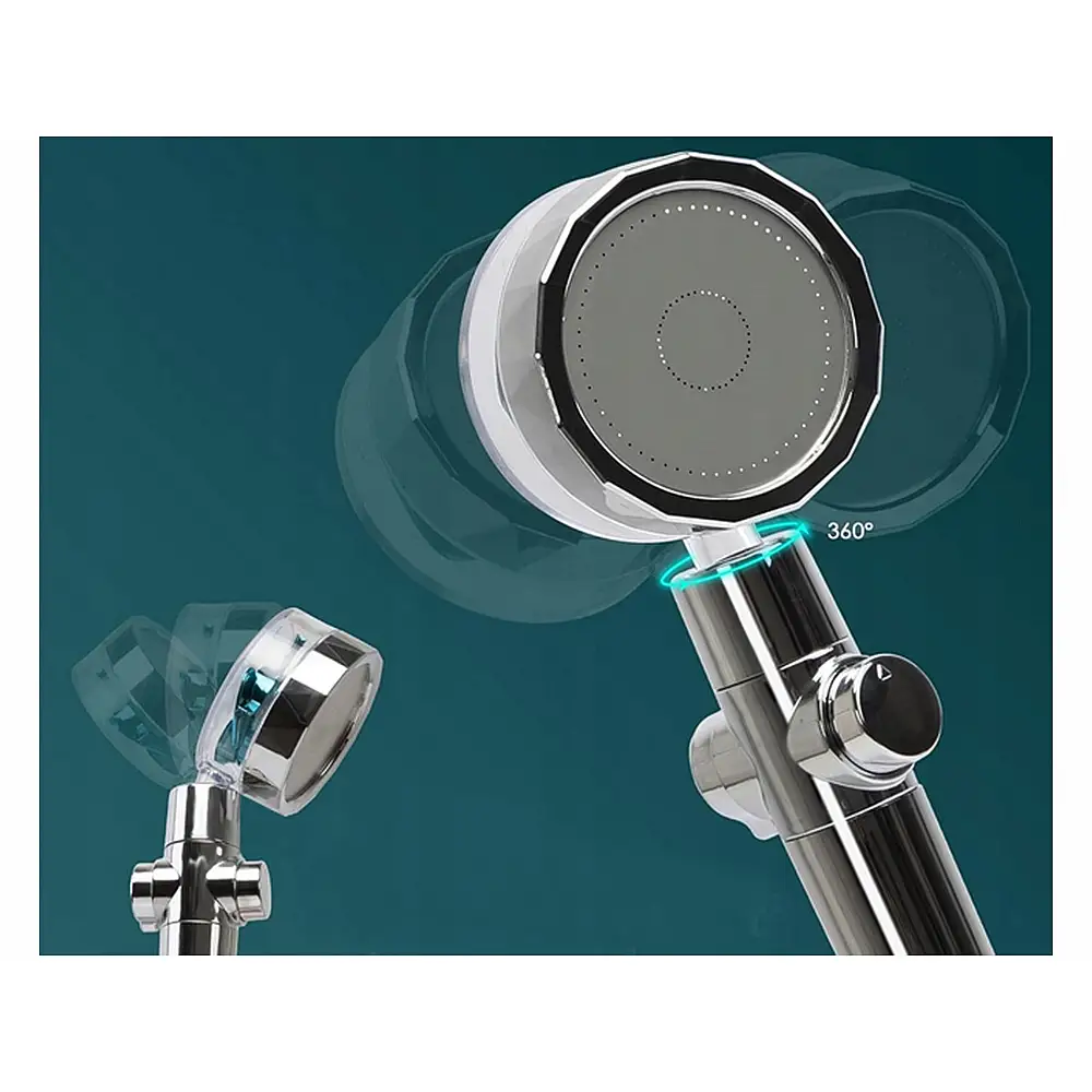 Verk Group Κεφαλή Ντους με Τουρμπίνα, Αντικαταστάσιμο Φίλτρο και Ανεμιστήρα 5907451351192