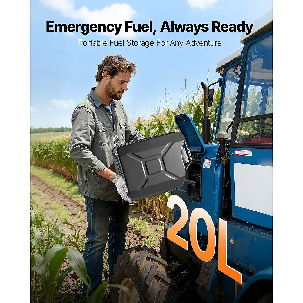 VEVOR Καναπές Μεταφοράς Καυσίμου 20L με Στόμιο & Άνετη Λαβή, Μέγ. Ροή 6L/min, Ανθεκτικός & Αντικορρωτικός, Μαύρος JSBXSYXJYK1JYXHY5001V0