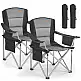 VEVOR Σετ 2 Μεγάλες Πτυσσόμενες Καρέκλες Κάμπινγκ με Αντοχή 204 kg HWZDYXDXXSYSM48PB001V0