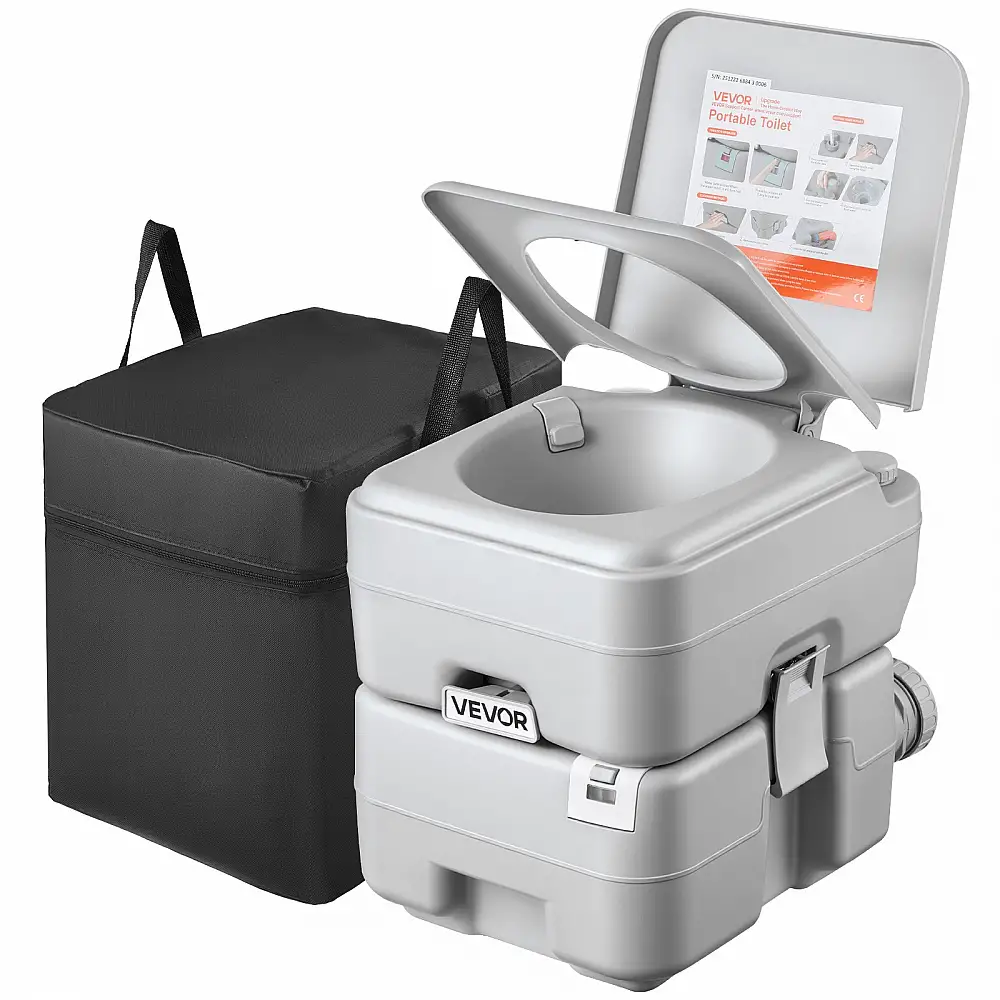 VEVOR Φορητή Τουαλέτα 20Λ, Αποσπώμενη Δεξαμενή, Ένδειξη Στάθμης, 120 Χρήσεις, Μεταφορά & Αποθήκευση DCXBXSMT53GAB3YT1001V0