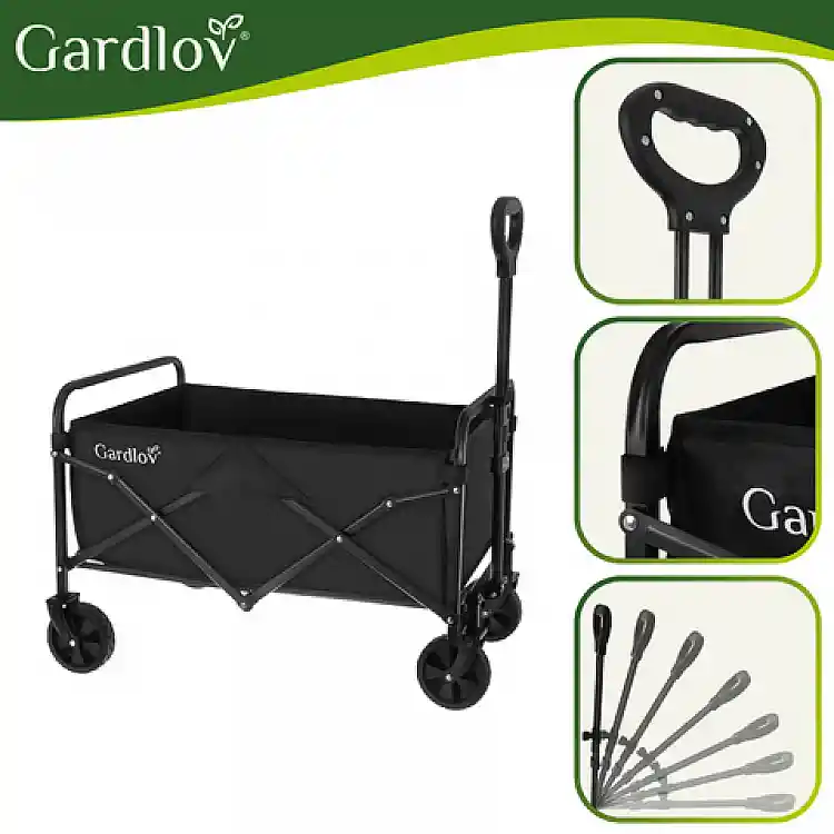 Gardlov Πτυσσόμενο καρότσι κήπου 90L, 100kg, με 4 τροχούς – Ελαφρύ και εύκολο στη μεταφορά 27542