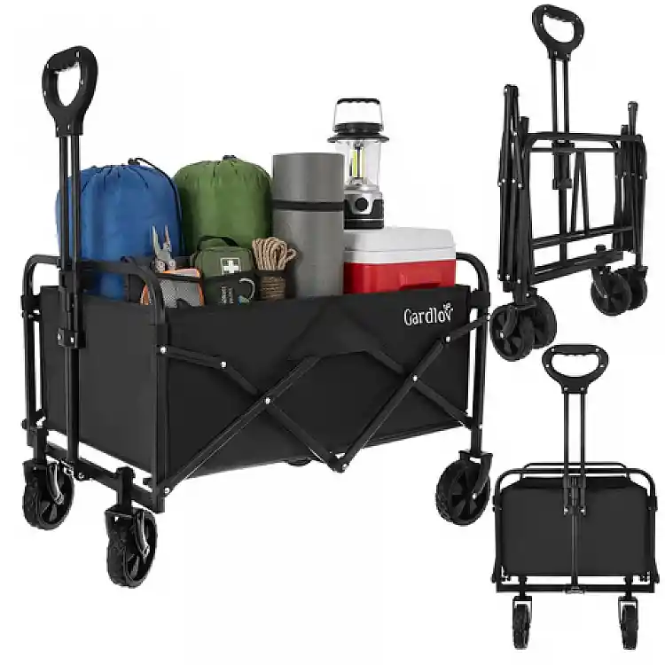 Gardlov Πτυσσόμενο καρότσι κήπου 90L, 100kg, με 4 τροχούς – Ελαφρύ και εύκολο στη μεταφορά 27542