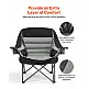 VEVOR Υπερμεγέθη Καρέκλα Κατασκήνωσης 204kg, Βαρέως Τύπου, Φορητή Πτυσσόμενη με Θήκες για Ποτήρια & Κρασί, Μαύρο & Γκρι HWZDYXDXYLYSOKSV5001V0