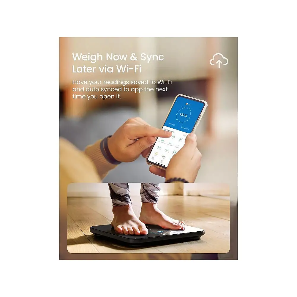 Renpho Ψηφιακή Ζυγαριά με Λιπομετρητή Μαύρη R-A031