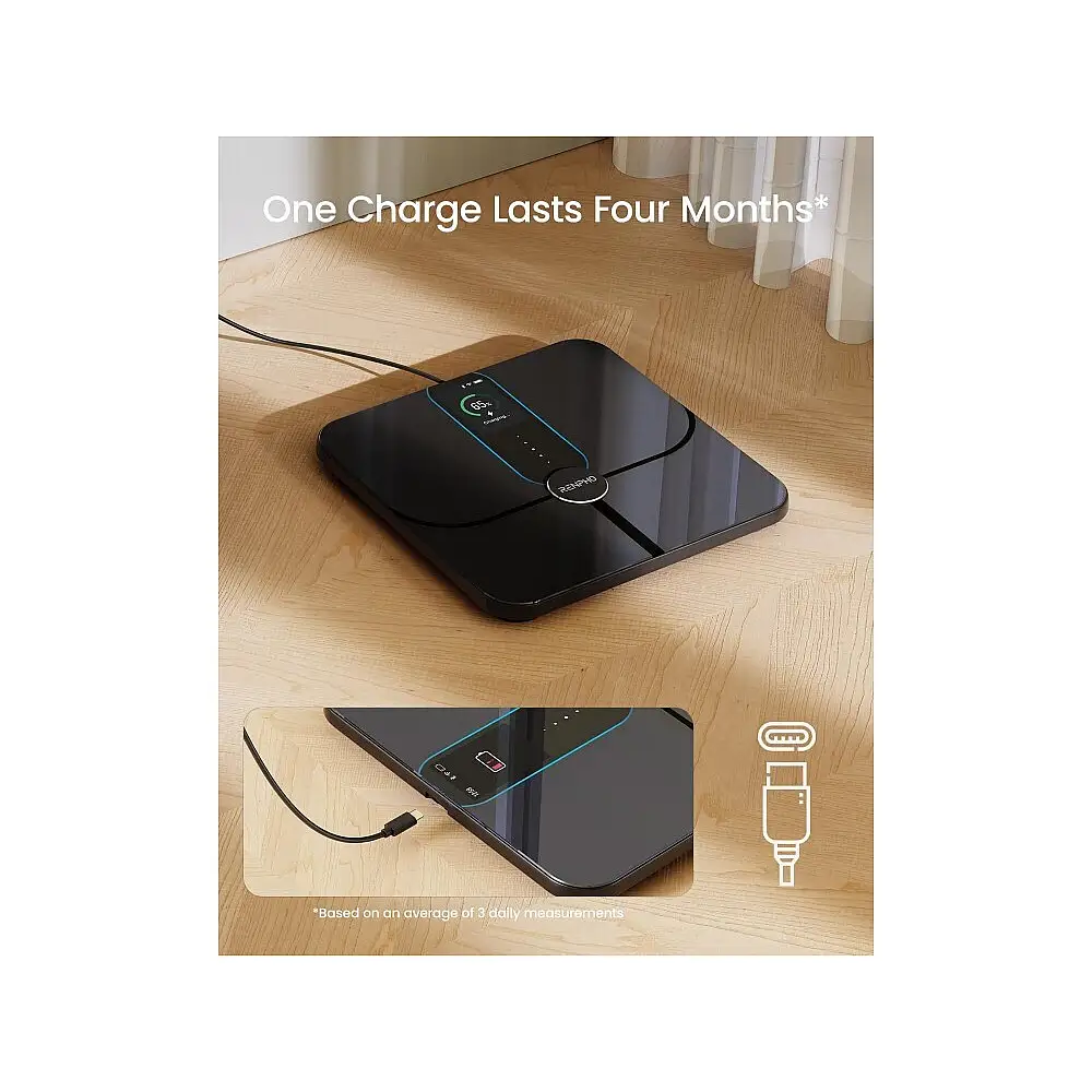 Renpho Ψηφιακή Ζυγαριά με Λιπομετρητή Μαύρη R-A031