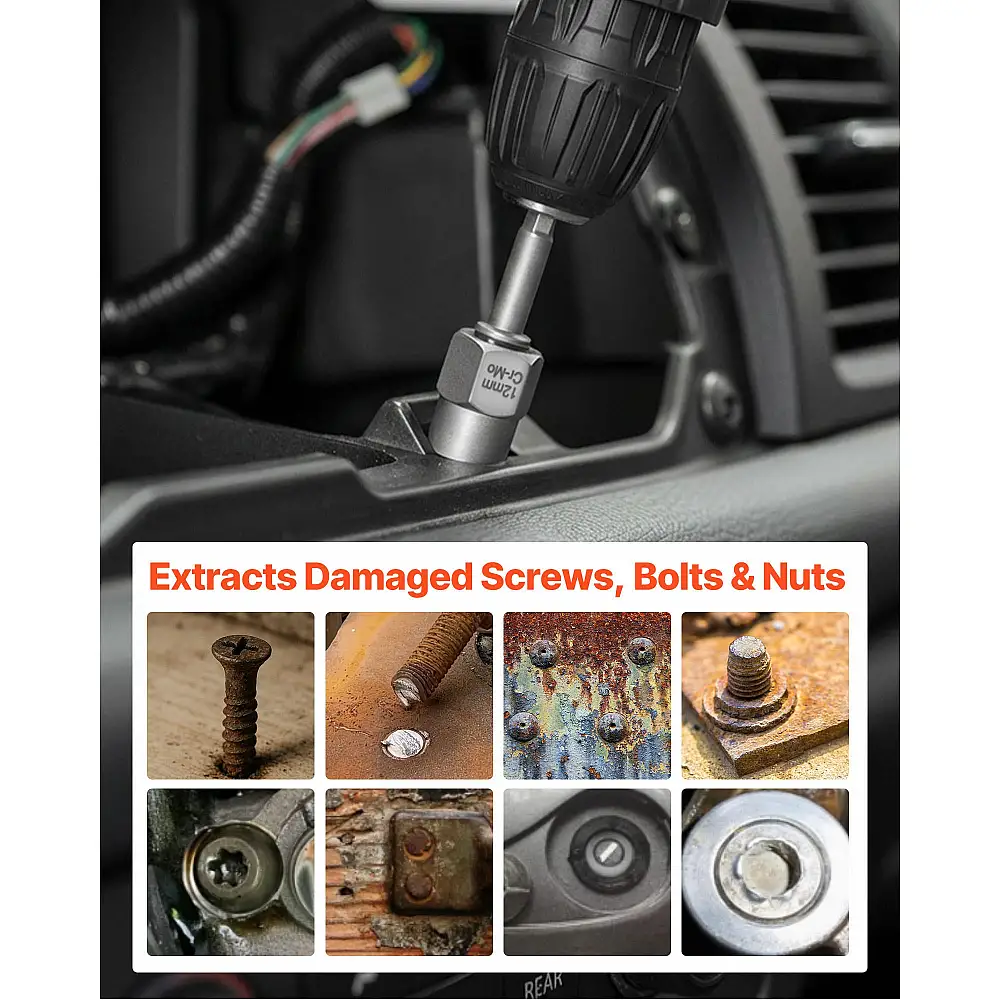 VEVOR Σετ Εξολκέων και Τρυπανιών - 54 Τεμάχια, Αφαιρεί Σπασμένες Βίδες και Παξιμάδια DGNTQQTZDGNTEAWM1001V0