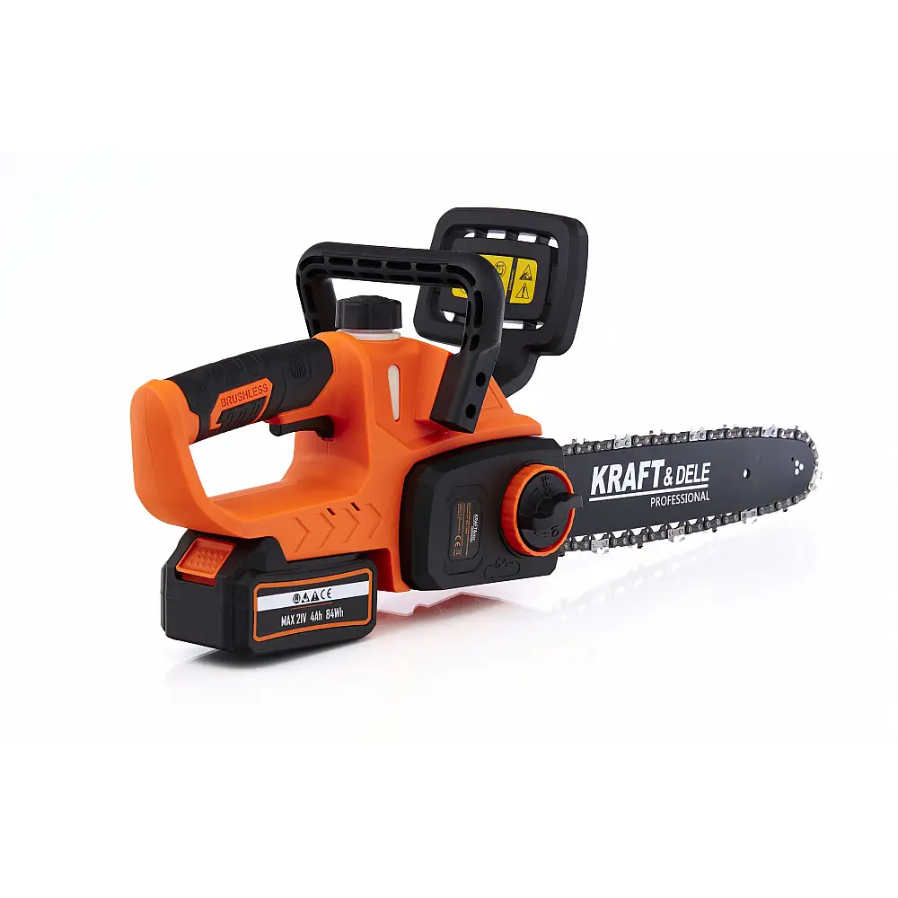 Kraft&Dele Σετ Επαναφορτιζόμενο Αλυσοπρίονο Μπαταρίας ε 2 μπαταρίες 21V 4Ah και Αξεσουάρ και Λάμα 12" KD-10643