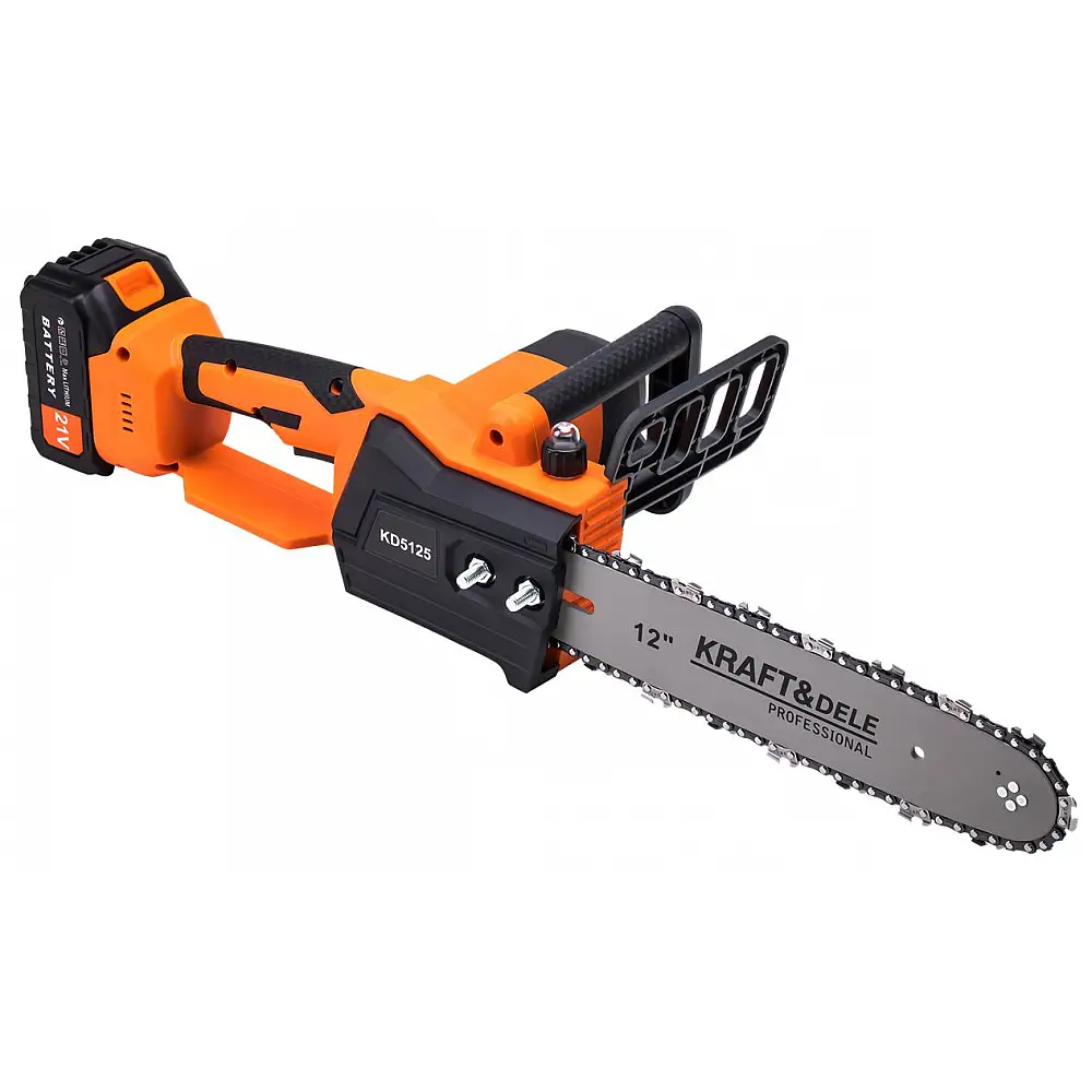 Kraft&Dele Σετ Επαναφορτιζόμενο Αλυσοπρίονο Μπαταρίας ε 2 μπαταρίες 21V 4Ah και Αξεσουάρ και Λάμα 12" KD-5125