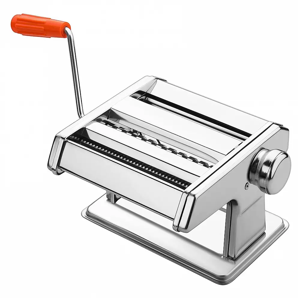 Kraft&Dele Χειροκίνητη Μηχανή Ζυμαρικών από Ανοξείδωτο Ατσάλι με Ρυθμιζόμενο Πάχος και 2 Τύπους Κοπής KD-4126
