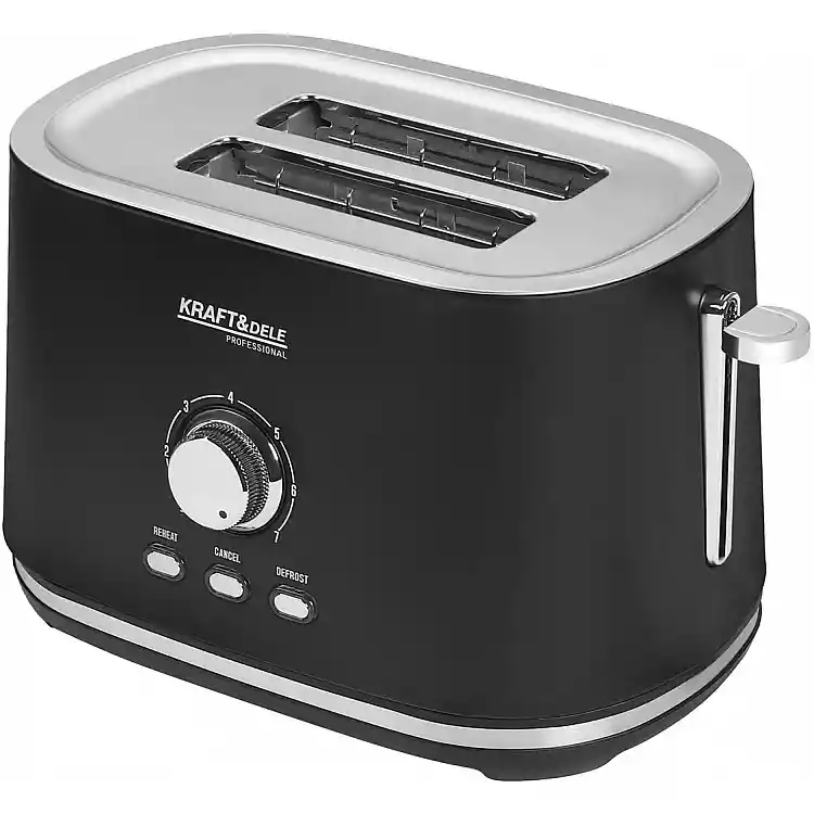 Kraft&Dele Φρυγανιέρα 2 Θέσεων 1000W για Ομοιόμορφο Ψήσιμο KD-4156