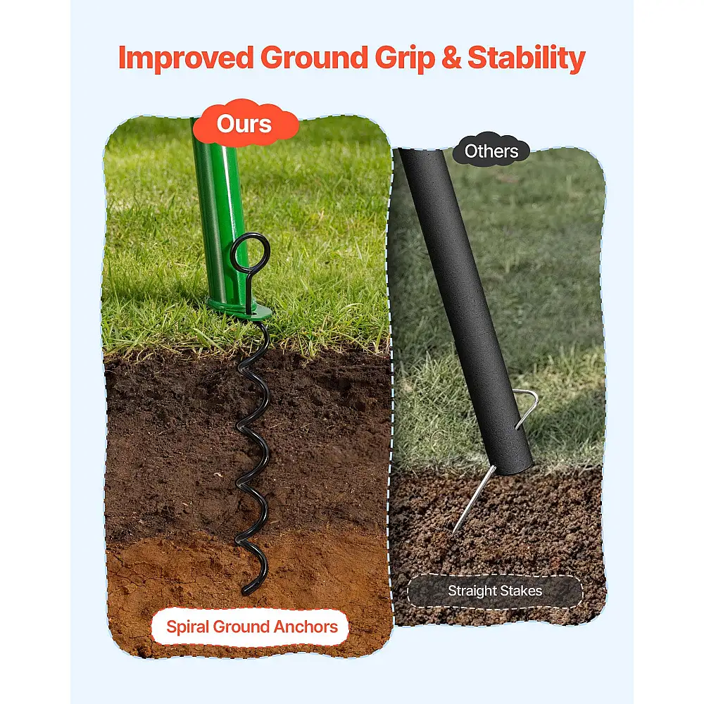 VEVOR Κούνια Κήπου για Παιδιά με Μεταλλικό Σκελετό A-Frame, Στρογγυλό Κάθισμα 80 εκ. και Κάθισμα Ζώνης, Αντοχή έως 199,6 kg, με Σπειροειδή Αγκύρια Εδάφους, Εξωτερικού Χώρου AXQQTZ2RWCGL2KT8O001V0