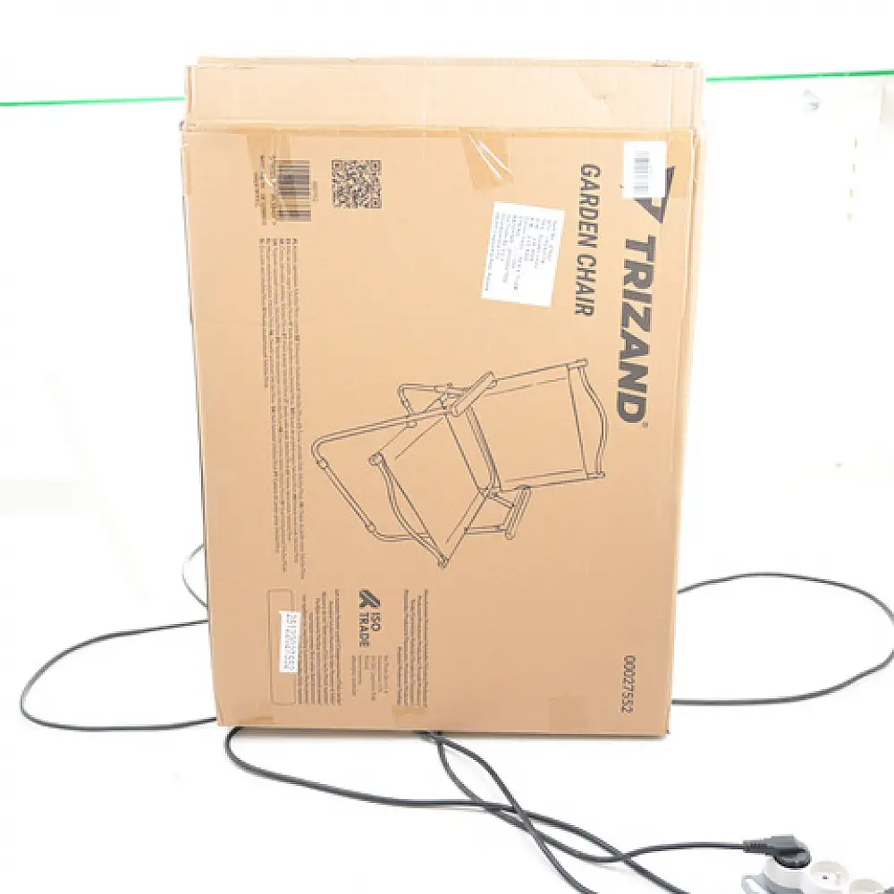 Trizand Πτυσσόμενη Καρέκλα Κήπου και Camping Μαύρη 75,5 x 58,5 x 53,5 cm έως 120 kg 27552