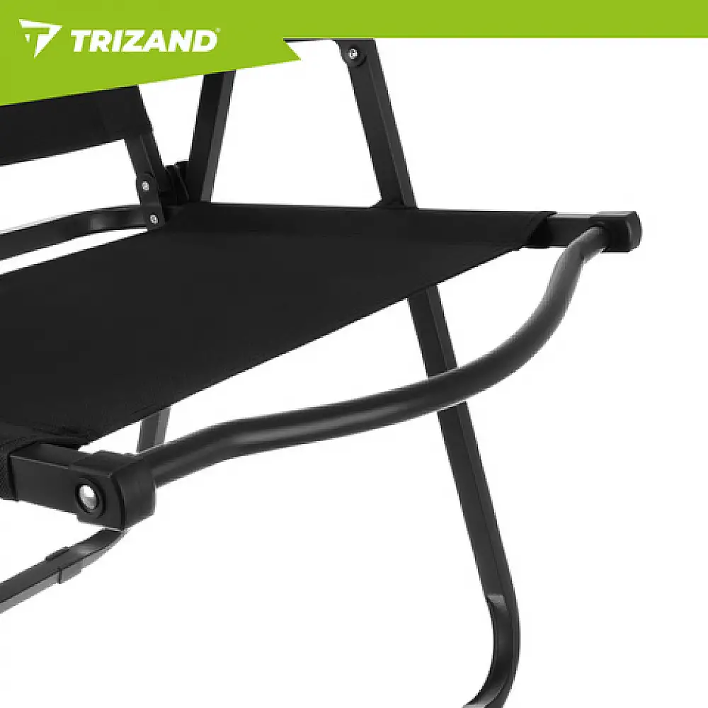 Trizand Πτυσσόμενη Καρέκλα Κήπου και Camping Μαύρη 75,5 x 58,5 x 53,5 cm έως 120 kg 27552