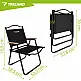 Trizand Πτυσσόμενη Καρέκλα Κήπου και Camping Μαύρη 75,5 x 58,5 x 53,5 cm έως 120 kg 27552