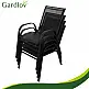 Gardlov Σετ 4 Καρέκλες για Βεράντα, Μπαλκόνι και Κήπο, Μαύρο 27566