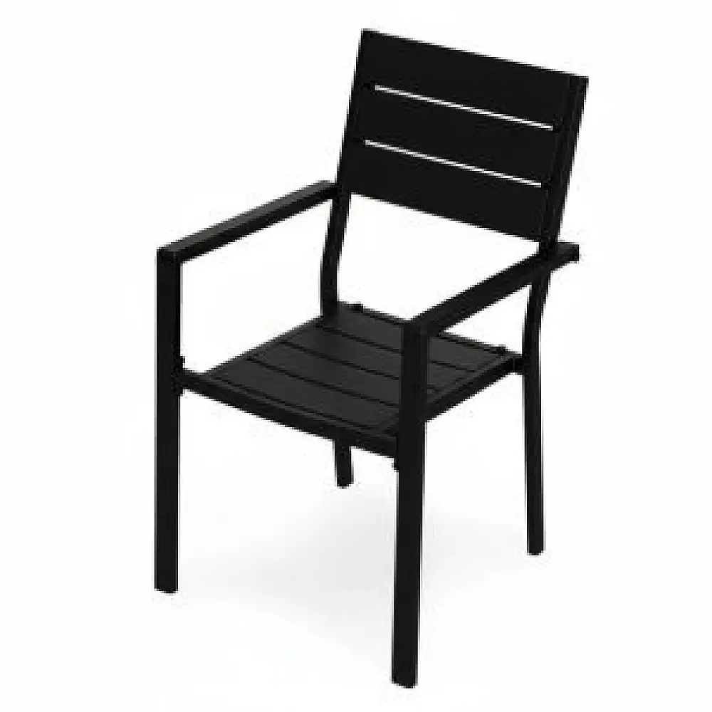 MultiGarden Σετ 2 καρέκλες κήπου για βεράντα ή μπαλκόνι, από ατσάλι και HDPE, μαύρες MultiGarden YC-051KD-1