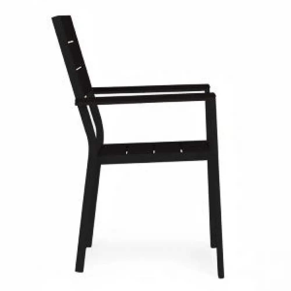 MultiGarden Σετ 2 καρέκλες κήπου για βεράντα ή μπαλκόνι, από ατσάλι και HDPE, μαύρες MultiGarden YC-051KD-1