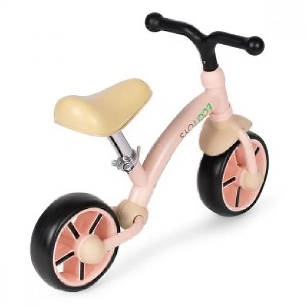 ECOTOYS Παιδικό ποδηλατάκι ισορροπίας με τροχούς EVA, ρυθμιζόμενο κάθισμα, ροζ, ECOTOYS LC-V1252-PINK-C
