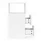 MODERNHOME Κομοδίνο με LED φωτισμό, λευκό, με 2 συρτάρια, για κρεβατοκάμαρα ModernHome TH-3TNS-5