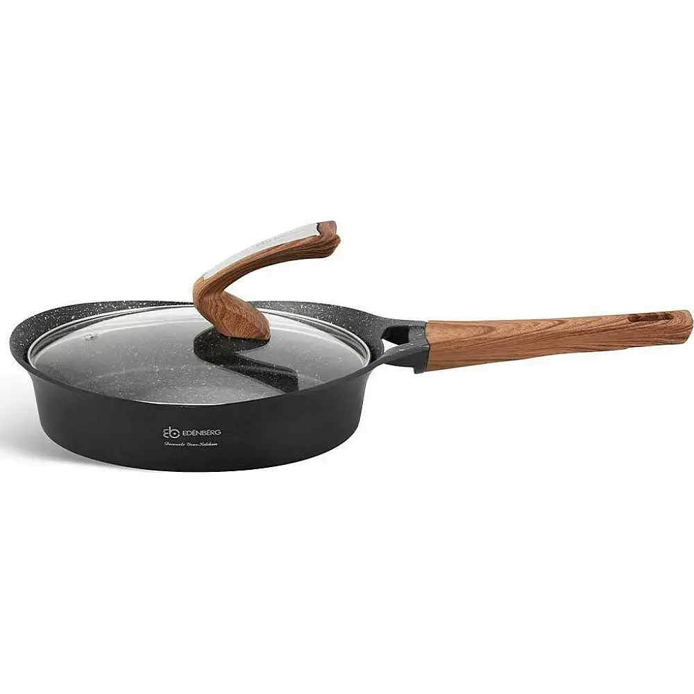 Edenberg Σετ αντικολλητικά μαγειρικά σκεύη 15 τμχ σε μαύρο χρώμα, από χυτοπρεσαριστό αλουμίνιο, γιά όλες τις εστίες EB-9184