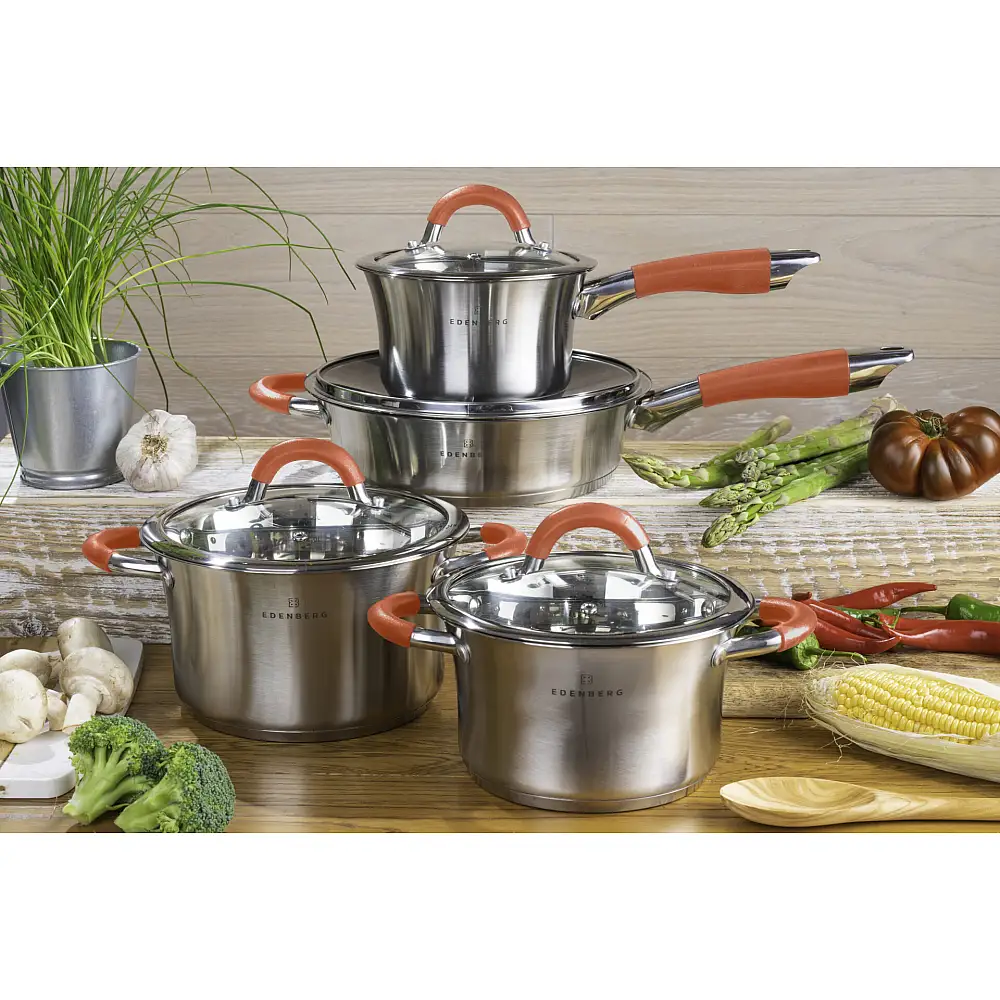 Edenberg Σετ Μαγειρικών Σκευών 8 Τεμαχίων με Τηγάνι EB-2408