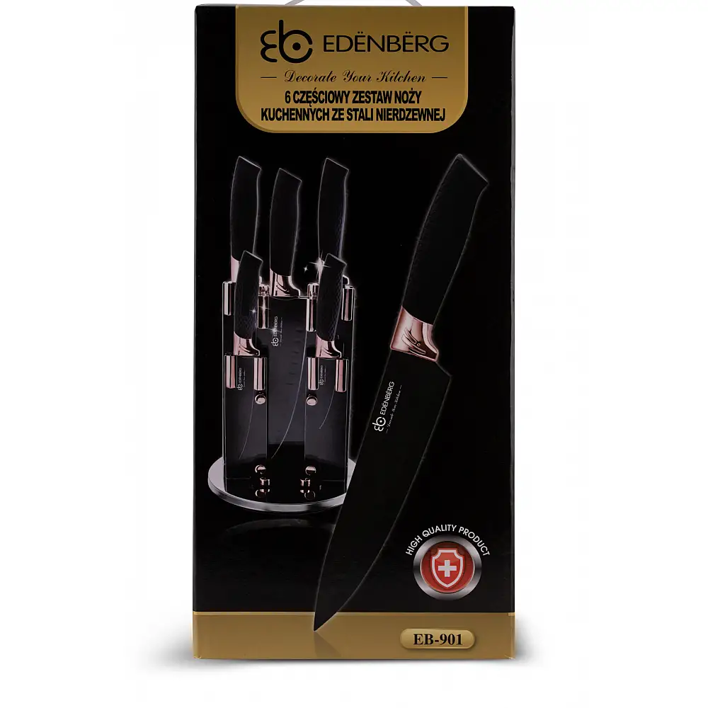 Edenberg Σετ Μαχαιριών 6 Τεμαχίων με Βάση EB-901