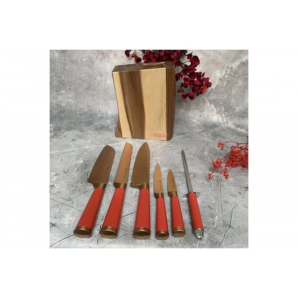 Edenberg Σύγχρονο Σετ Μαχαιριών με Βάση 7 Τεμαχίων EB-11029