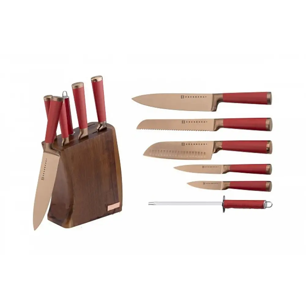Edenberg Σύγχρονο Σετ Μαχαιριών με Βάση 7 Τεμαχίων EB-11029