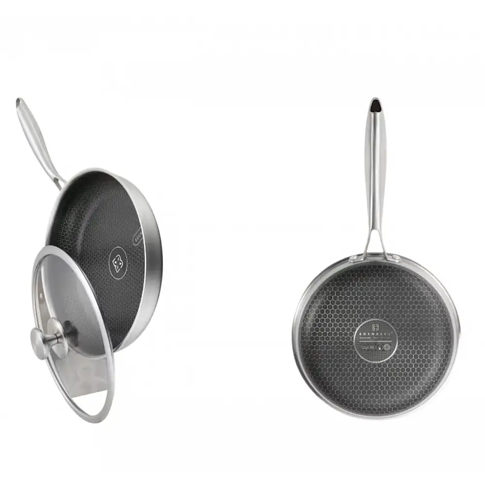 Edenberg Τηγάνι Με Καπάκι από Ανοξείδωτο Ατσάλι με Αντικολλητική Επίστρωση 26cm EB-6934