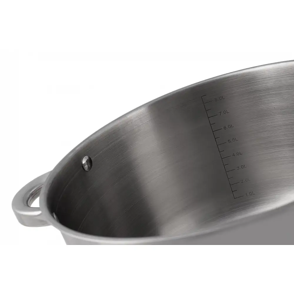 Edenberg Ατσάλινη Κατσαρόλα 9,5L με Καπάκι από Ανοξείδωτο Χάλυβα για Επαγωγή & Αερίου EB-3009