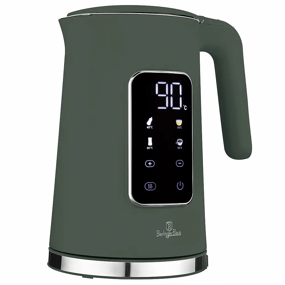 Berlinger Haus Ασύρματος Βραστήρας 1.7lt 2200W Matte Green Collection BH-9746