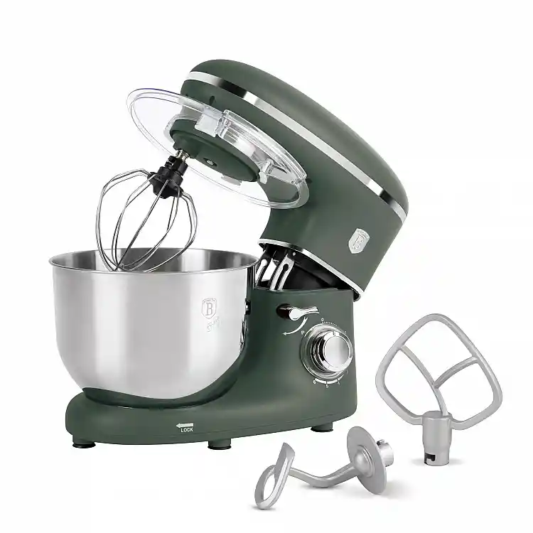 Berlinger Haus Κουζινομηχανή Μίξερ mixer 1300W με Ανοξείδωτο Κάδο 6lt, Matte Green Collection BH-9708