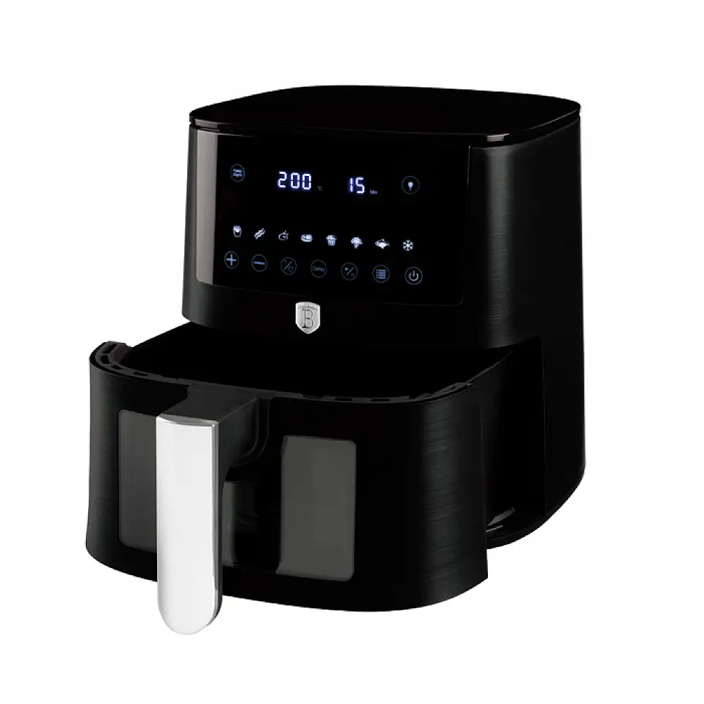 Berlinger Haus Φριτέζα Αέρος 8lt Air Fryer, με Ορατό Παράθυρο, Matte Black Collection BH-9605