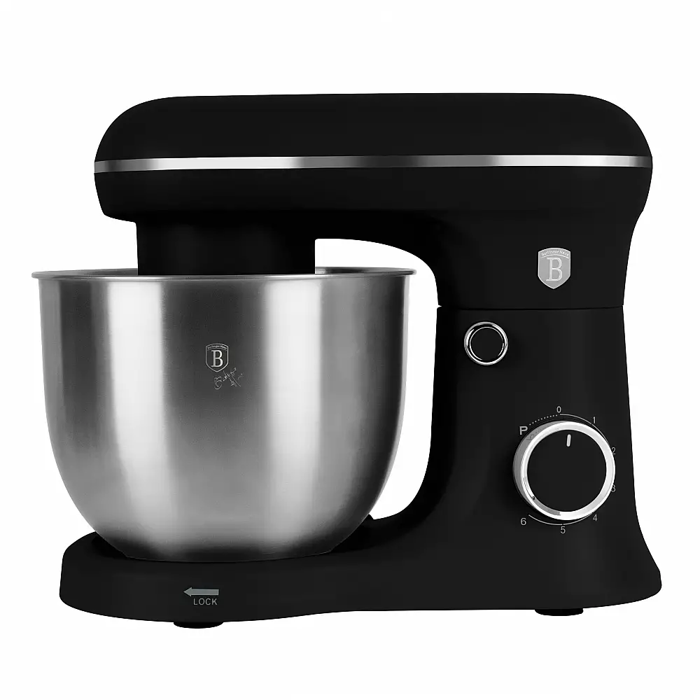 Berlinger Haus Κουζινομηχανή 1500W με Ανοξείδωτο Κάδο 5lt, Black Vantage Collection BH-9773