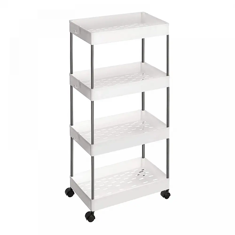 Μεταλλικό Τρόλεϊ Κουζίνας με 4 Ράφια 40 x 22 x 86 cm Songmics KSC10WT