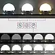 vidaXL Καθρέφτης Vanity LED Λευκός 44 x 10 x 53 εκ Γυαλί και Χάλυβας 42020525