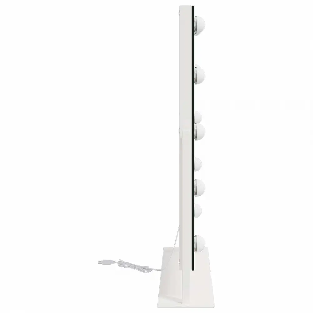 vidaXL Καθρέφτης Vanity LED Λευκός 44 x 10 x 53 εκ Γυαλί και Χάλυβας 42020525