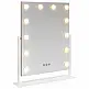 vidaXL Καθρέφτης Vanity LED Λευκός 44 x 10 x 53 εκ Γυαλί και Χάλυβας 42020525