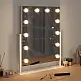 vidaXL Καθρέφτης Vanity LED Λευκός 44 x 10 x 53 εκ Γυαλί και Χάλυβας 42020525