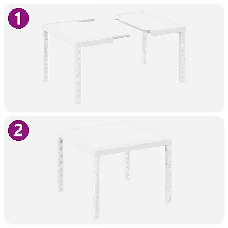 vidaXL Σέτ φαγητού για κήπο 3 pcs Λευκό Πολυπροπυλένιο 3378685
