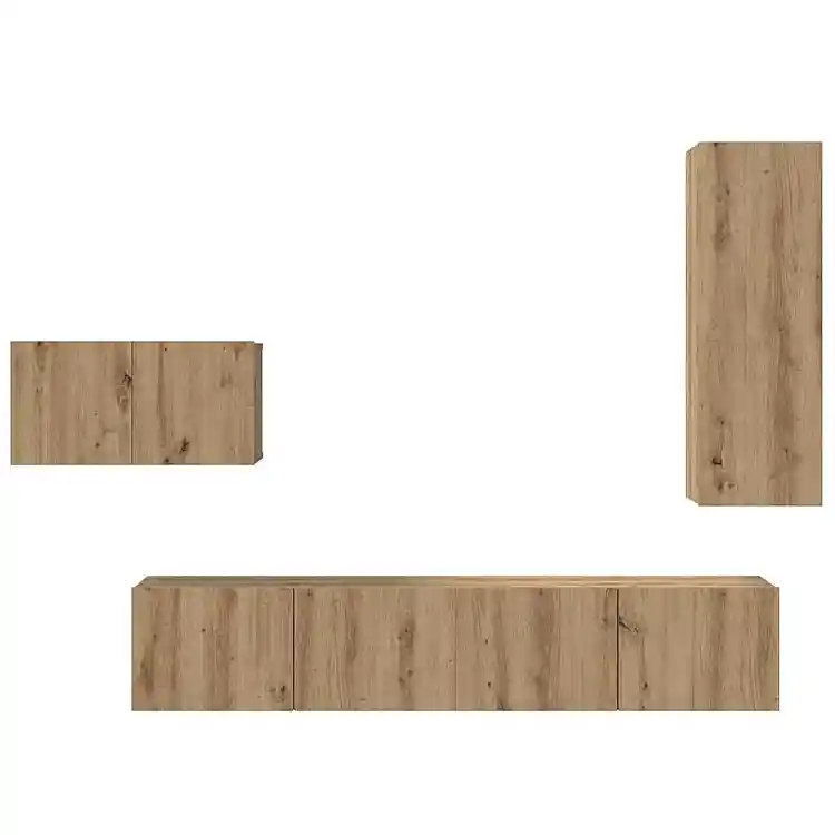 vidaXL Σετ επίπλου τηλεόρασης 4 pcs Artisan Oak Επεξεργασμένο ξύλο 3393263