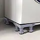 vidaXL Βάση πλυντηρίου ρούχων Γκρι 67 x 67 x 12 εκ Ανοξείδωτο ατσάλι 42009957