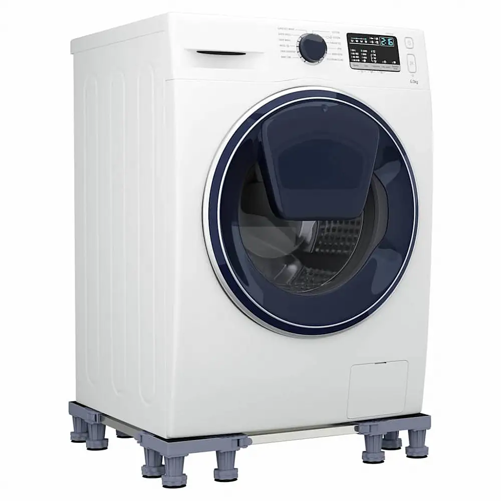 vidaXL Βάση πλυντηρίου ρούχων Γκρι 67 x 67 x 12 εκ Ανοξείδωτο ατσάλι 42009957