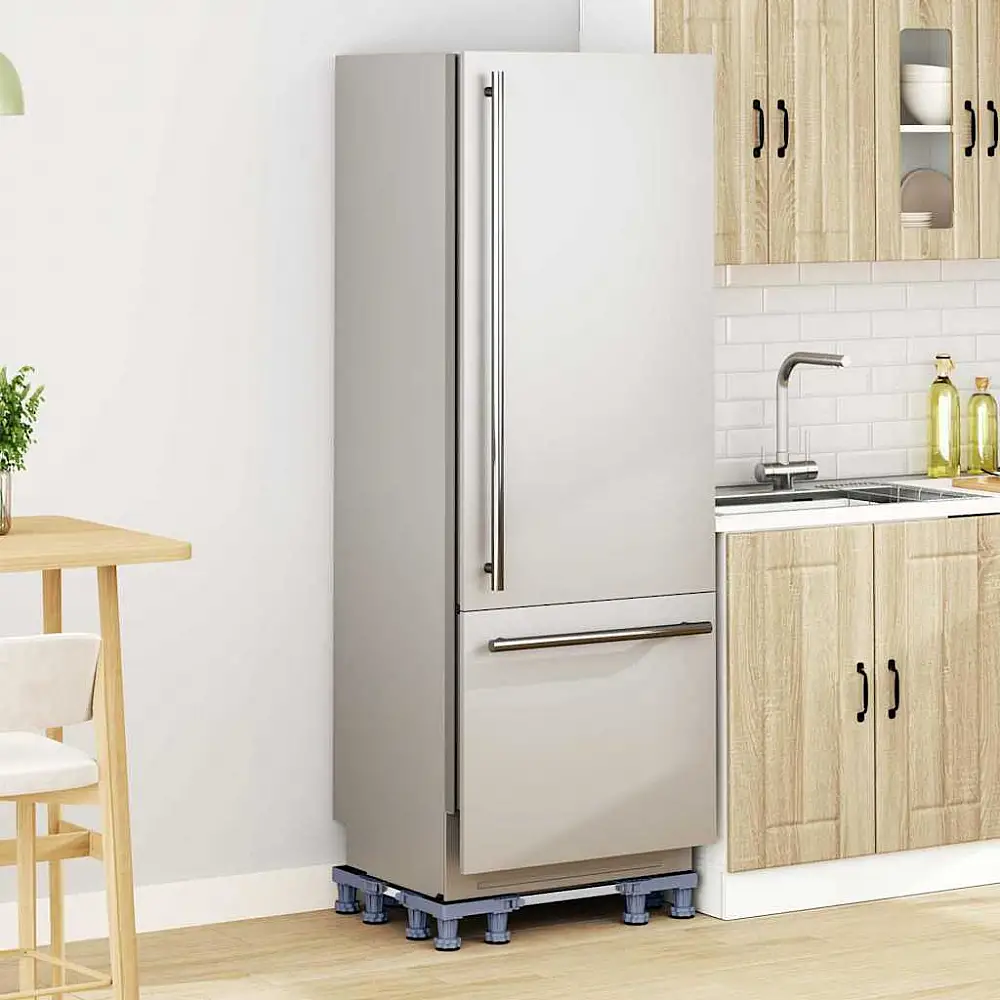 vidaXL Βάση πλυντηρίου ρούχων Γκρι 67 x 67 x 12 εκ Ανοξείδωτο ατσάλι 42009957