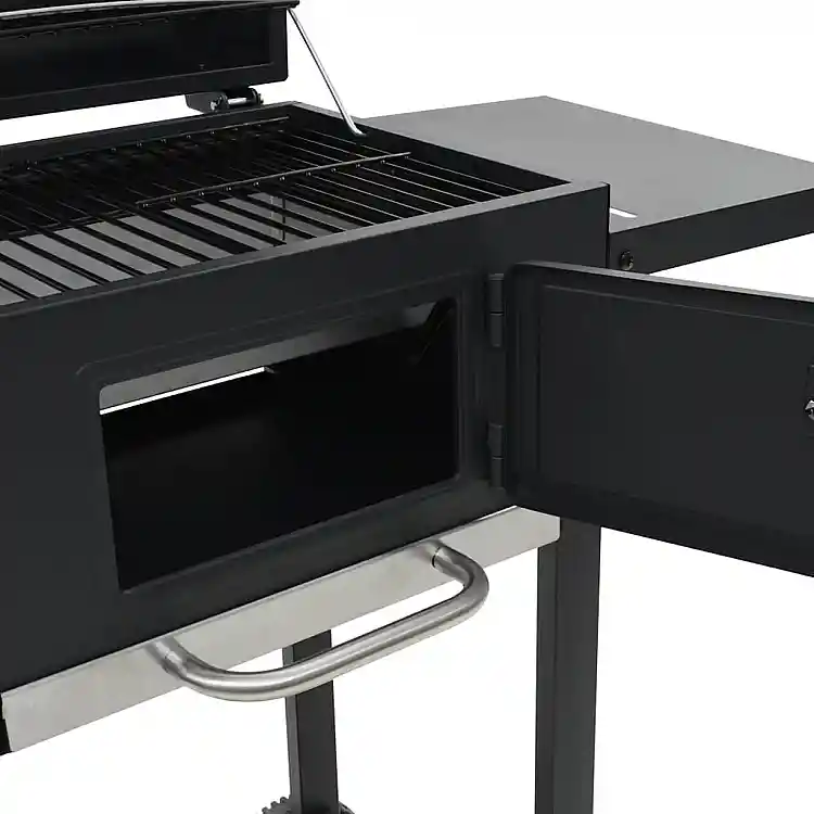 vidaXL Ψησταριά Κάρβουνου / BBQ Μαύρη με Κάτω Ράφι 44280