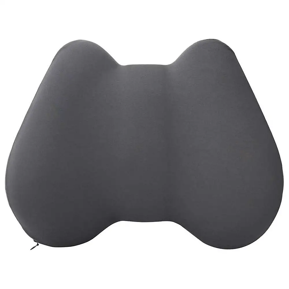vidaXL Μαξιλάρι Πλάτης Μονόχρωμο Γκρι 40 x 32 x 14 εκ Αφρός Μνήμης 42012709